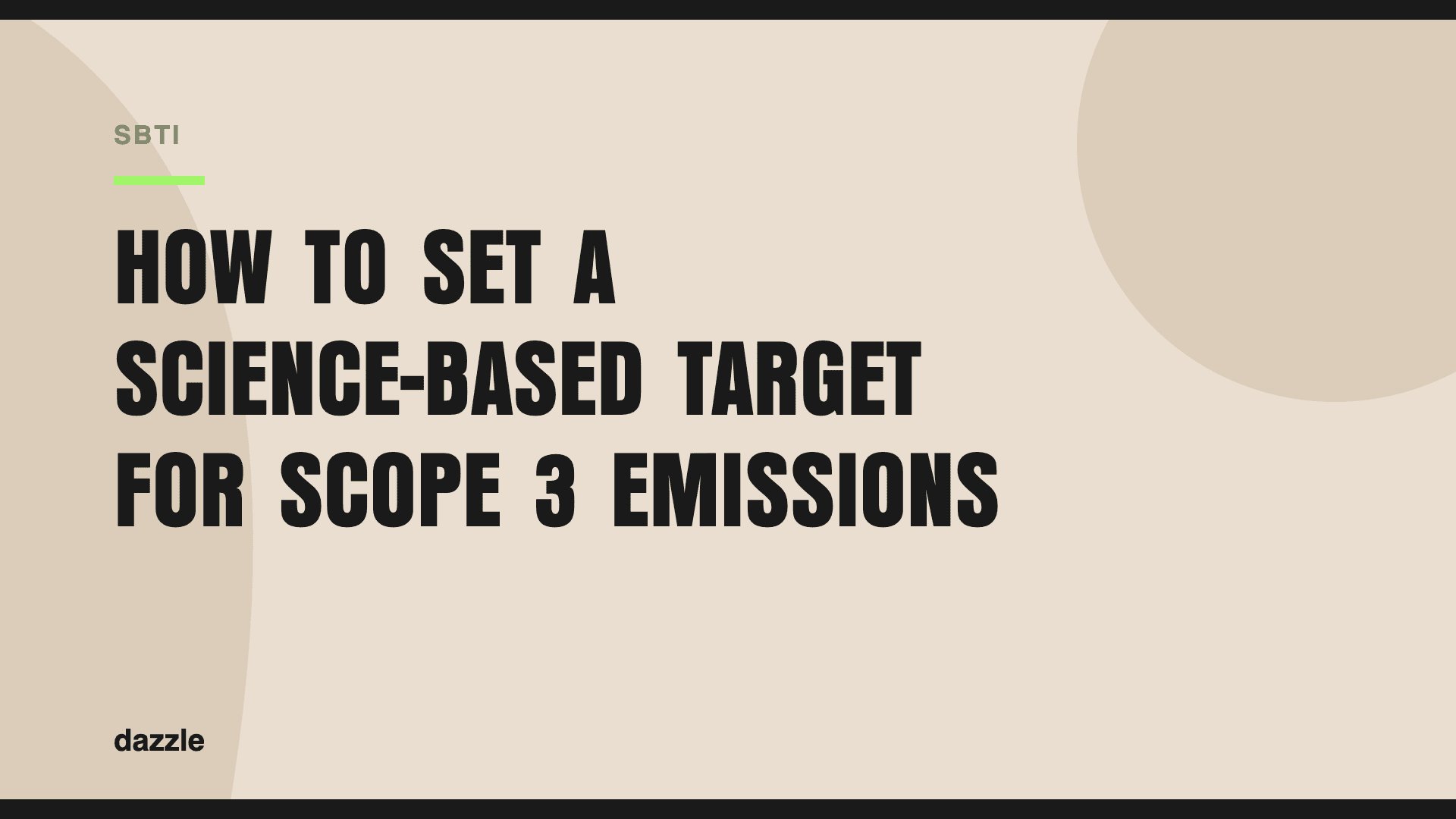 How to set a science-based target for scope 3 emissions