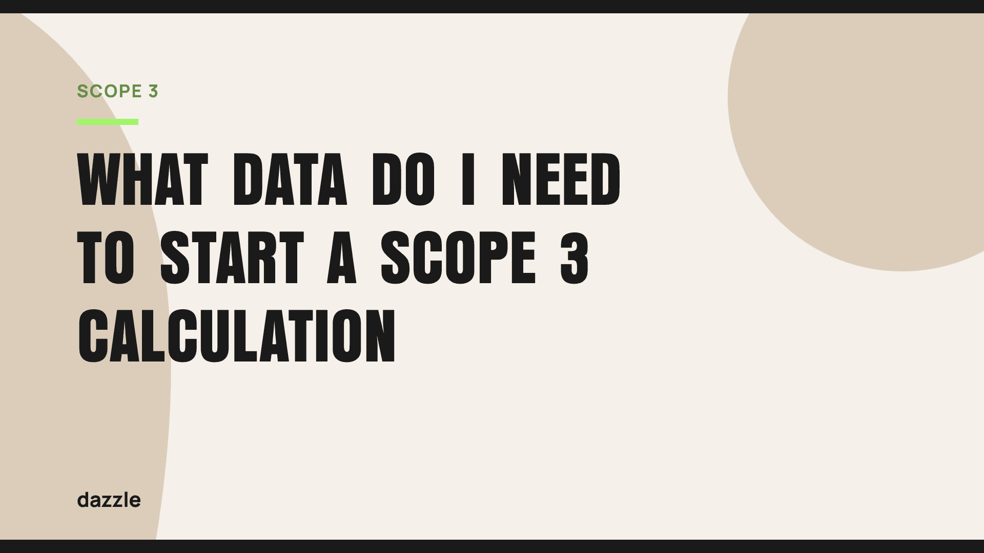 What data do I need to start a scope 3 calculation?